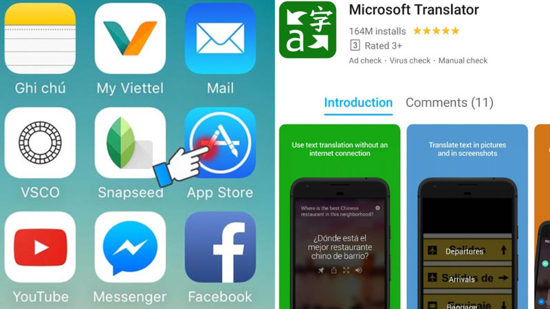 Tải app dịch tiếng Trung Microsoft Translator trên điện thoại iOS