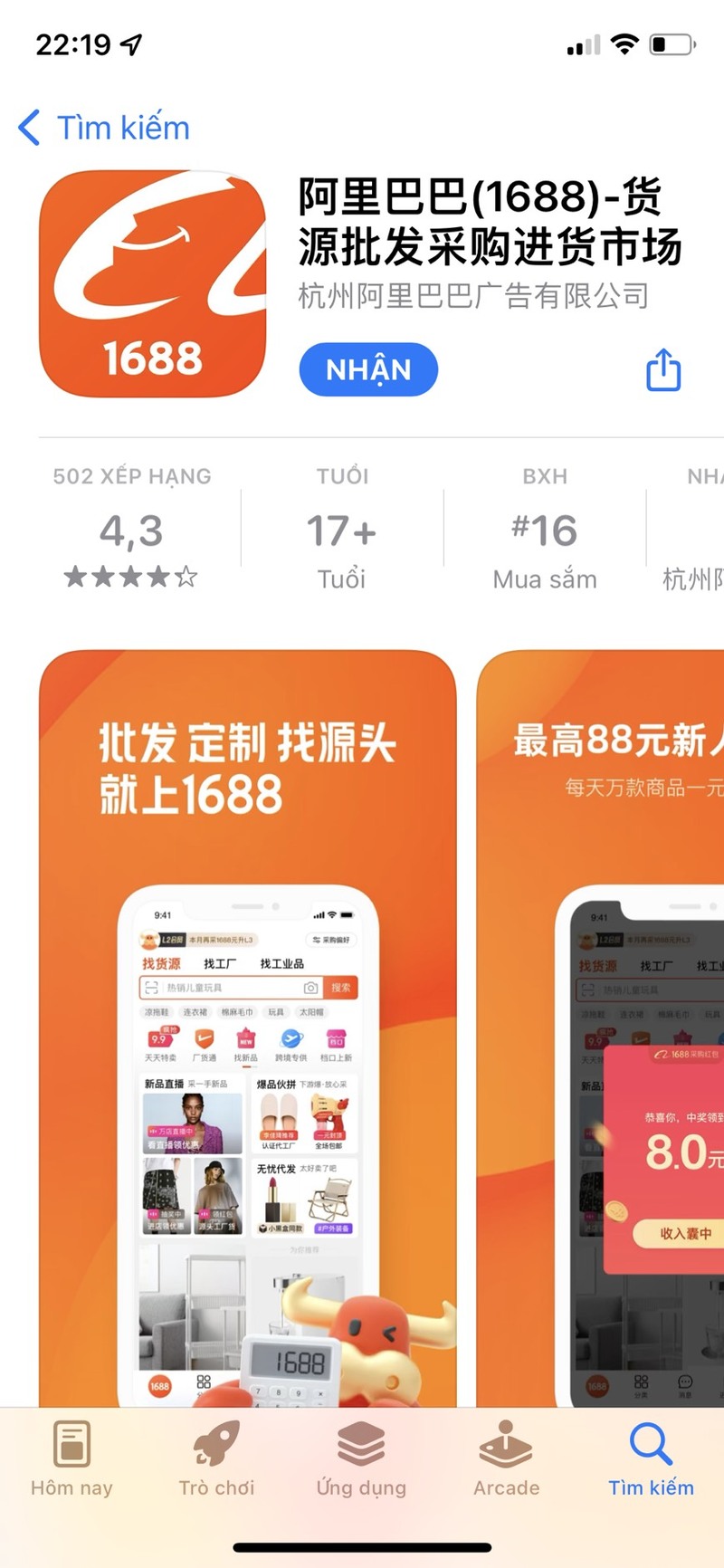 Bạn cần tải app về điện thoại trước khi đăng ký