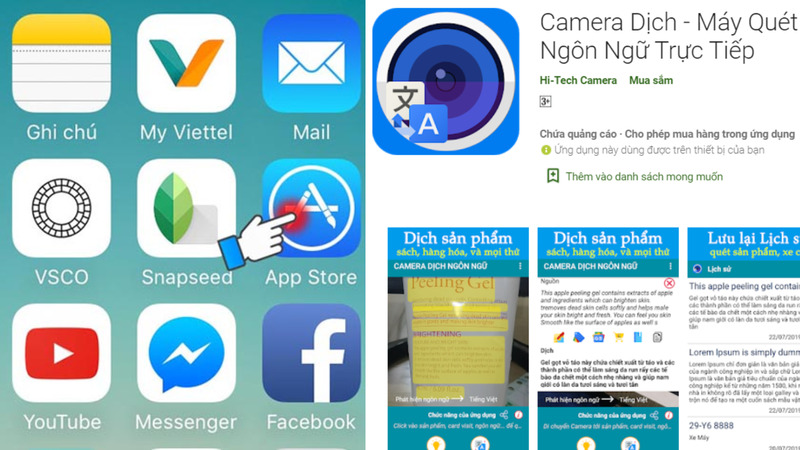 Tải app dịch tiếng Trung bằng camera trên Apple Store