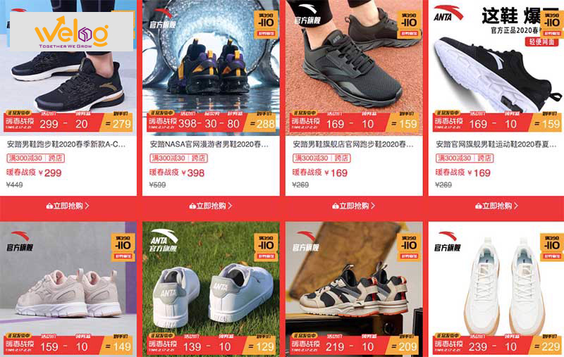 Giày ANTA cũng rất nổi tiếng tại Trung Quốc giống như Lining