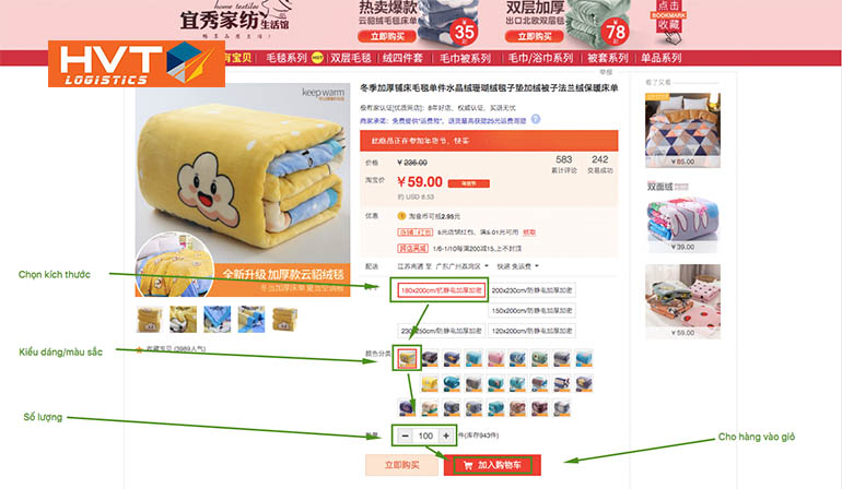 Cách mua sỉ trên Taobao