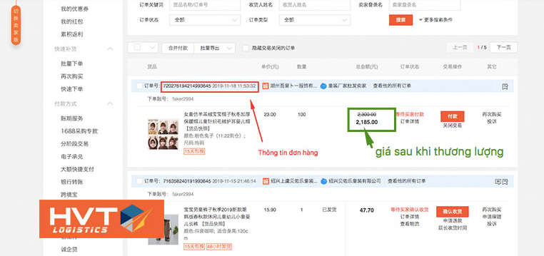 Giá được thay đổi sau khi thương lượng thành công