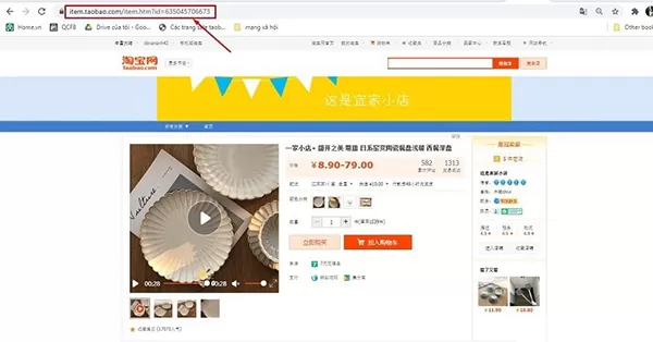 Copy phần ID sản phẩm và thay thế vào phần XXX trên cấu trúc link sẵn trên máy tính