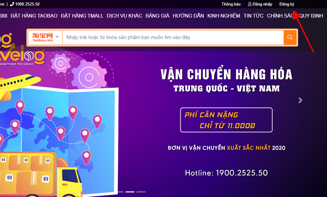 Đăng ký tài khoản mua hàng TQ