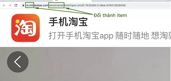 Thực hiện đổi trực tiếp các URL khác về item, giao diện màn hình máy tính  của bạn sẽ hiển thị đầy đủ và rõ ràng