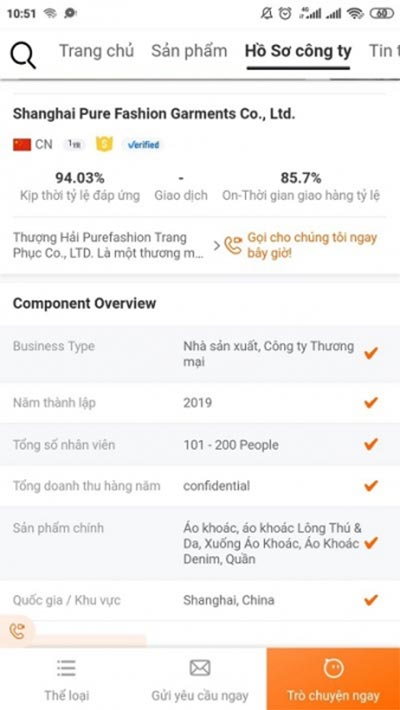 Kiểm tra thông tin shop