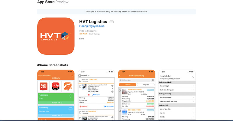 Mua hàng trên Taobao bằng tiếng Việt dễ dàng với app HVT