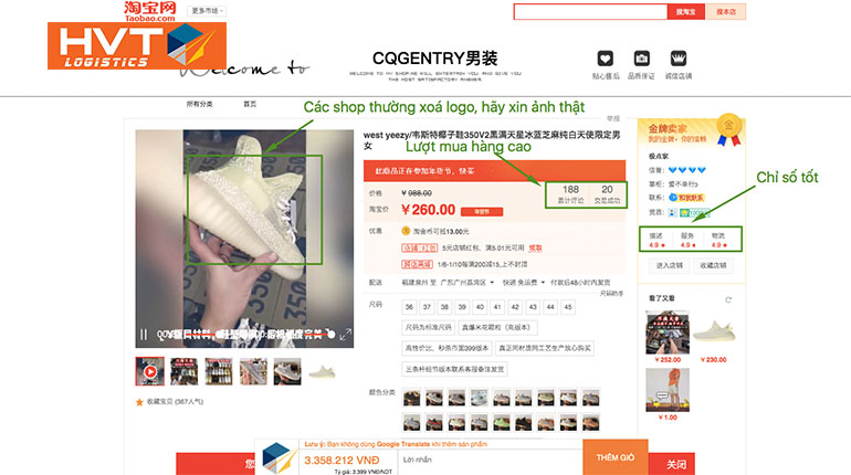 Shop order giày replica taobao 