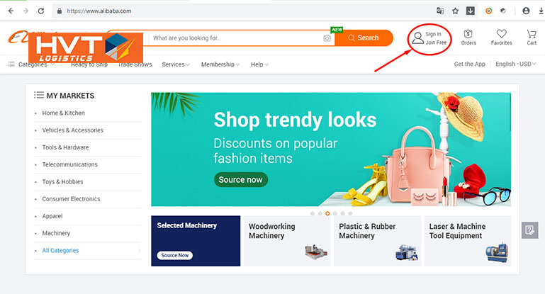 Đăng ký tài khoản alibab dùng chung cho cả taobao 1688 và tmall