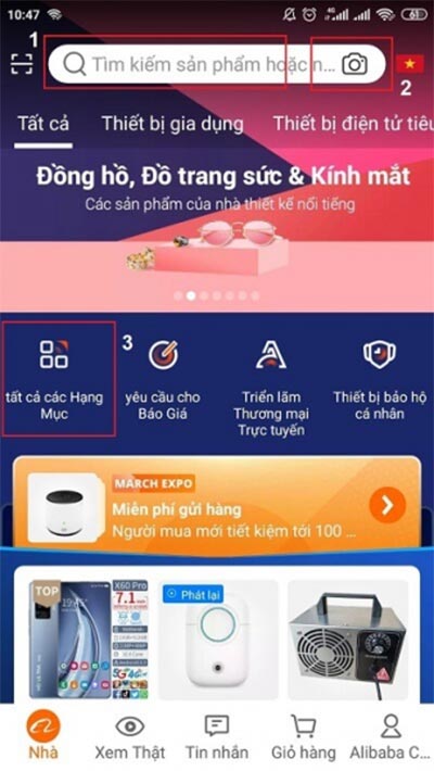 Cách tìm kiếm sản phẩm cần mua trên Alibaba