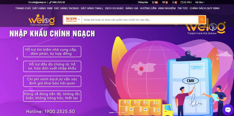 WeLog - đơn vị vận chuyển hàng hóa nội địa Trung thông minh uy tín